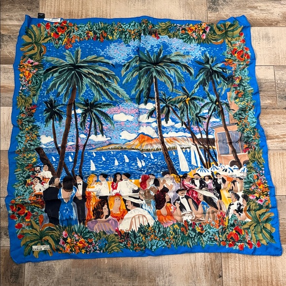 GUY BUFFET RARE‎ “TEA DANCE”SILK SCARF - Picture 7 of 7